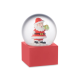 SMALL SNOW BALL GLASS ORNAMENT in Red.