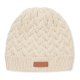 CABLE KNIT BEANIE in RPET in Brown.