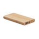 4000 MAH BAMBOO POWER BANK in Brown.