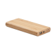 6000 MAH BAMBOO POWER BANK in Brown.