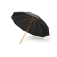 23,5 INCH RPET & BAMBOO UMBRELLA in Black.