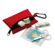 FIRST AID KIT W &  CARABINER in Red.