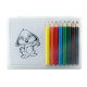 WOOD PENCIL COLOURING SET.