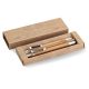 BAMBOO PEN AND PENCIL SET in Brown.