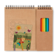 COLOURING SET with Note Pad in Brown.