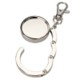 HANDBAG HANGER HOOK in Silver Chrome Metal.