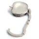 APPLE HANDBAG HANGER HOOK in Silver Metal.