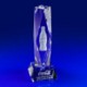 PRESIDENT GLASS AWARD CRYSTAL SIZES: 195 x 64 x 64mm (base 30mm).