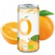 ORGANIC ORANGE JUICE in Eco Aluminiun Recyclable Can with Eco Printed Label, Fully Recyclable.