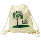 5OZ NATURAL SUSTAINABLE COTTON DOUBLE DRAWSTRING BAG.