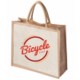 100% NATURAL JUTE SUSTAINABLE CANVAS SHOPPER TOTE BAG FOR LIFE.