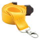 20MM FLAT POLYESTER LANYARD in Yellow PMS 109 (Uk Stock).