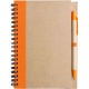 THE NAYLAND - CARDBOARD CARD NOTE BOOK with Ball Pen in Orange.