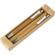 BAMBOO PEN & PENCIL SET in Brown.