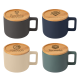 CAFÉ VIRTUOSO - 355 ML CERAMIC POTTERY MUG with Bamboo Lid.