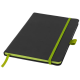 COLOUR-EDGE A5 HARD COVER NOTE BOOK in Solid Black & Lime.