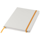 SPECTRUM A5 WHITE NOTE BOOK with Colour Strap in White & Orange.