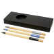 KERF 3-PIECE BAMBOO PEN SET in Solid Black & Natural.