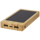 ALATA 8000 MAH BAMBOO SOLAR POWER BANK in Beige.