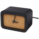 MOMENTO CORDLESS LIMESTONE CHARGER DESK CLOCK in Solid Black.