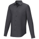 CUPRITE LONG SLEEVE MENS ORGANIC SHIRT in Solid Black.