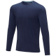 PONOKA LONG SLEEVE MENS ORGANIC TEE SHIRT in Navy.