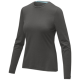 PONOKA LONG SLEEVE WOMENS ORGANIC TEE SHIRT in Storm Grey.