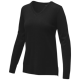 STANTON WOMENS V-NECK PULLOVER in Solid Black.