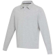 CLYDE UNISEX ORGANIC RUGBY POLO SWEATSHIRT in Heather Grey.