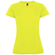 MONTECARLO SHORT SLEEVE WOMENS SPORTS TEE SHIRT in Fluor Yellow.