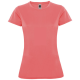 MONTECARLO SHORT SLEEVE WOMENS SPORTS TEE SHIRT in Fluor Coral.