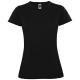 MONTECARLO SHORT SLEEVE WOMENS SPORTS TEE SHIRT in Solid Black.