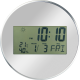 WALL CLOCK with Digital Display in Silvergrey.