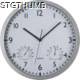 WALL CLOCK with Display in White.