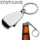 DELUXE BOTTLE OPENER METAL KEYRING in Silver.