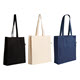 PREMIUM 10OZ COLOUR COTTON CANVAS TOTE BAG in Black or Navy.