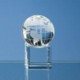 5CM OPTICAL CRYSTAL GLOBE ON a CLEAR TRANSPARENT CRYSTAL BASE.