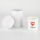 200G WHITE GLASS SCENTED CANDLE in a Round White Gift Box.