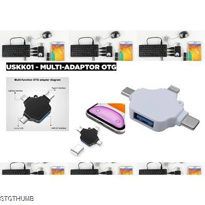 MULTI ADAPTOR OTG FOR MOBILE PHONES.