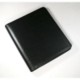 MALVERN GENUINE LEATHER A4 ZIP RING BINDER FOLDER in Black.