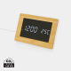 UTAH RCS RECYCLED PLASTIC AND BAMBOO LED CLOCK in Brown.