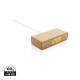 BAMBOO ALARM CLOCK with 5W Cordless Charger in Brown.