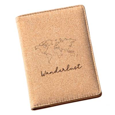 Picture of BRANDED NATURAL CORK PASSPORT COVER