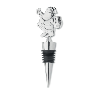 Picture of BOTTLE STOPPER CHRISTMAS MOTIF in Silver.