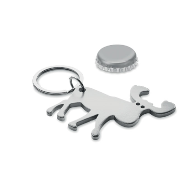 Picture of RECYCLED ALUMINIUM METAL KEYRING in Silver