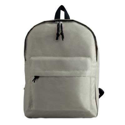 Picture of 600D POLYESTER BACKPACK RUCKSACK in Grey.