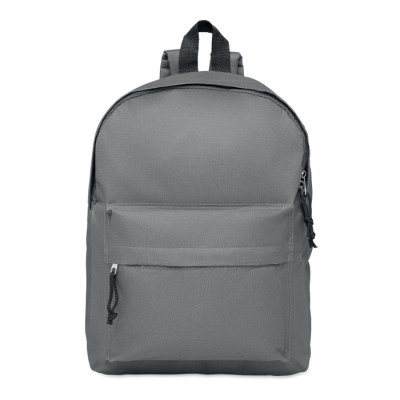 Picture of 600D POLYESTER BACKPACK RUCKSACK in Grey.