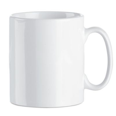 Picture of CLASSIC CERAMIC POTTERY MUG 300 ML in White.