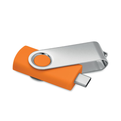 Picture of 16GB USB FLASH 3,0 TYPE-C MO1401 in Orange.