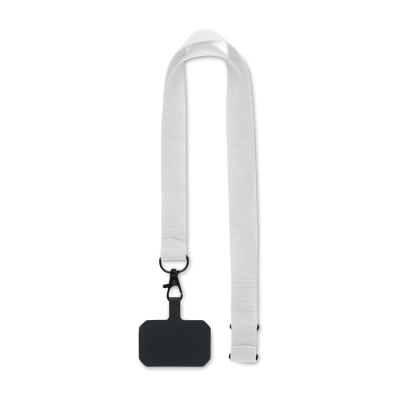 Picture of MOBILE PHONE HOLDER LANYARD in White